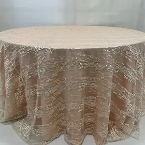 Telhas têxteis turcos tc309, panos redondos de mesa para sobreposição de mesa de casamento