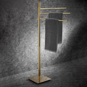 Porte-serviettes en métal sur pied 86x120cm, style luxueux, rangement pour salle de bain - Product Image 2