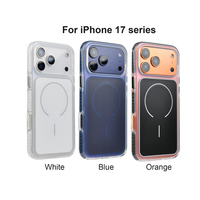 Étui de téléphone portable magnétique antichoc double couche IMD couleur unie originale de qualité supérieure pour iPhone 17 Pro Max avec logo personnalisé