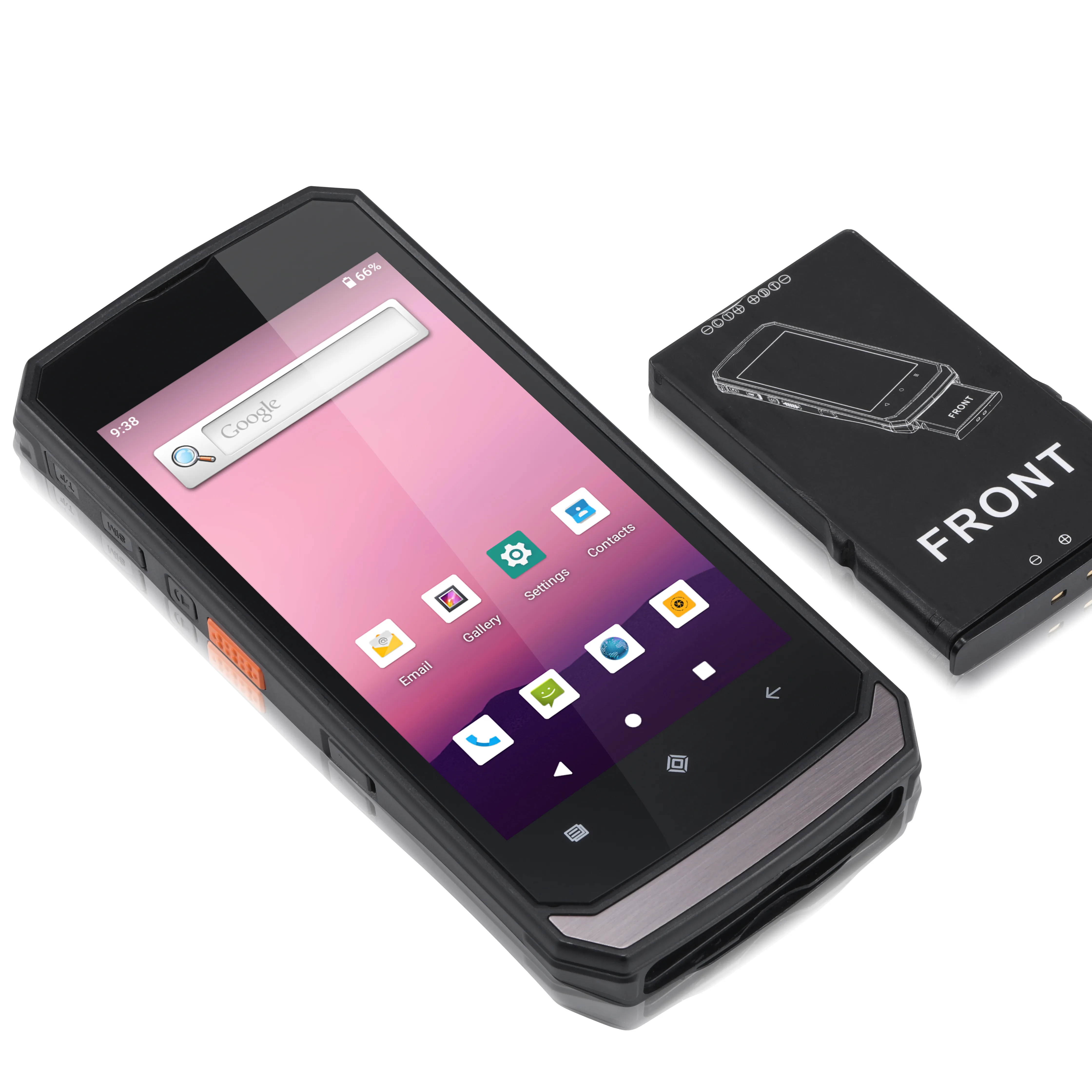 5Inch Android10 Gồ Ghề PDA 4G LTE Dual Sim Thẻ MIL-STD-810H Hot-Trao Đổi Pin 2 + 16GB Loại C Mtk6761 Quad-Core 2D Máy Quét