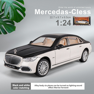 รถโมเดลไดแคสต์ 1:24 เบนซ์ เมย์บัค S680 พร้อมเสียงและไฟ รถโลหะแบบดึงหลัง ของเล่นตกแต่ง รถ SUV โมเดล - Product Image 2