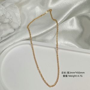 Venta al por mayor precio barato 16 + 2 pulgadas chapado en oro latón cobre collar todo en uno cadena collar joyería Cable enlace cadena O cadena - Product Image 5