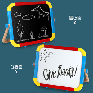Tablero de dibujo de juguetes portátiles para niños, <span class=keywords><strong>pizarra</strong></span> magnética para bebés, tablero de escritura de doble cara, caballete de <span class=keywords><strong>pizarra</strong></span>, juguetes borrables para niños - Product Image 3