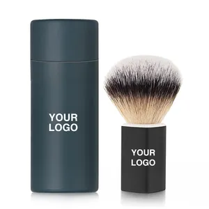 Diri Custom Logo Abs Plastic Handle Synthetic Nylon Shaving Brush With Portable Tube