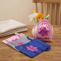 Pochettes d'emballage personnalisées en satin durable pour perruques et extensions capillaires, sacs de rangement recyclables à cordon pour bijoux et bracelets promotionnels
