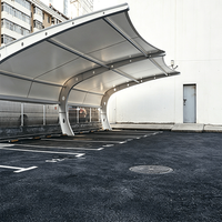 Cochera de Membrana Tensada de Alta Calidad con Estructura de Acero Ligero Personalizada, PVDF, PVC, PTFE, para Estacionamiento de Autos