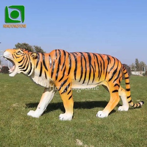 Estatua Popular de tigre de fibra de vidrio, estatua de <span class=keywords><strong>Animal</strong></span> de resina de tamaño real - Product Image 3