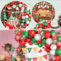 Décorations de Noël de luxe personnalisées en gros pour la maison, ornements blancs et rouges, fournitures de décoration de Noël, ensemble de guirlandes de ballons