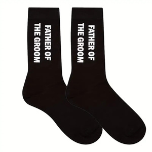 Groomsmen <strong>Socks</strong> Set Groomsmen Proposal Gifts <strong>Wedding</strong> Bachelor Party Favor Black Cotton Novelty <strong>Socks</strong> <strong>for</strong> Men - Product Image 4