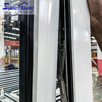 Ventanas de Aluminio con Rotura de Puente Térmico Superhouse, Certificadas AS2047, para Cocina y Bar en Casa, Ventana Abatible de Aluminio Blanca