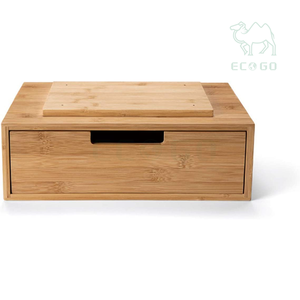 Archivador extraíble de bambú para comedor, cubiertos de <span class=keywords><strong>cocina</strong></span>, debajo del escritorio, cajón de <span class=keywords><strong>mesa</strong></span>, caja de almacenamiento - Product Image 1