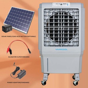 Refroidisseurs évaporatifs portables solaires rechargeables 12V DC, climatiseur solaire, refroidisseur d'air évaporatif à LED - Product Image 1