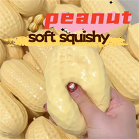 Vente en gros d'usine : Jouets Squishy Kawaii en forme d'arachide, jouets Squishy virals, jouets souples à presser pour enfants