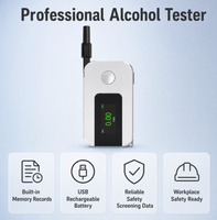 Alat Tes Alkohol Airsense K1, Digital, Dapat Diisi Ulang, Detektor Alkohol Gas untuk Penggunaan Pribadi & Profesional