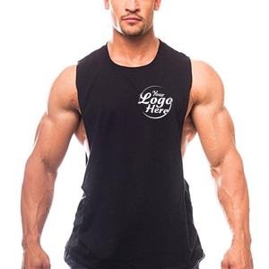 Camiseta de algodón personalizada con placa ligera, Camiseta deportiva sin mangas de verano de Color sólido, chaleco deportivo para hombre, camiseta de entrenamiento para correr de algodón puro - Product Image 1