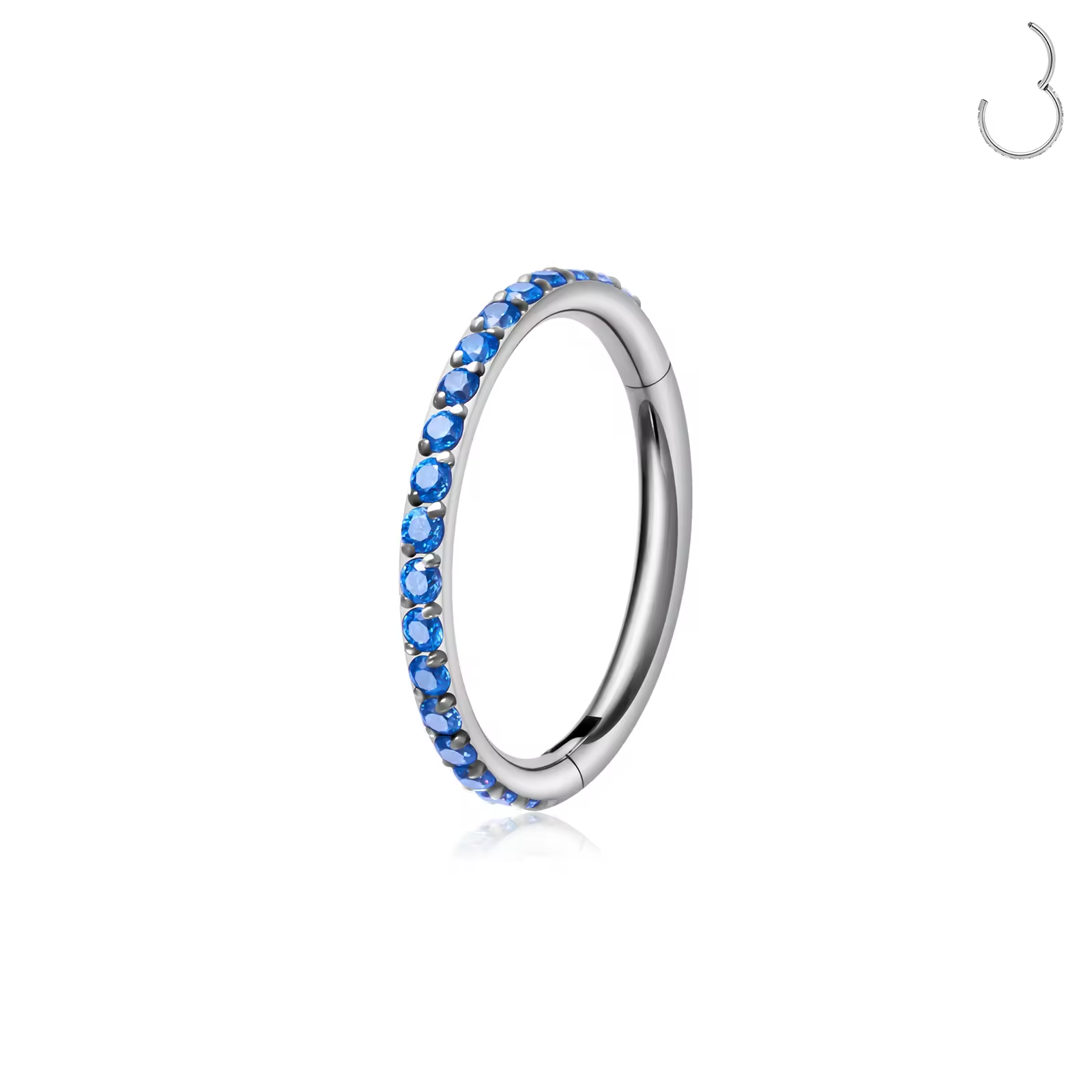 CZ bleu argenté