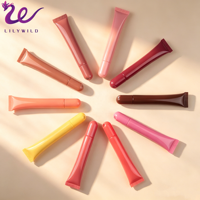 Gloss à lèvres liquide Lilywild, aromatisé, végan, brillant, maquillage de luxe, hydratant et longue tenue, vente en gros, personnalisable avec logo