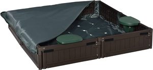<span class=keywords><strong>Bac</strong></span> <span class=keywords><strong>à</strong></span> <span class=keywords><strong>sable</strong></span> en plastique HDPE pour enfants dans le jardin avec Base et couvercle, offre spéciale <span class=keywords><strong>Amazon</strong></span> - Product Image 2