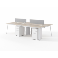 Personalización comercial, muebles de oficina, marco de madera, Partición de cubículo, juego de escritorio para personal de oficina