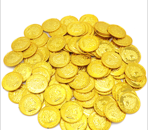 Piraat Schat Munt Plastic Goud Zilver Schatkist Speelgoed Voor Bordspellen Tokens Cosplay Halloween Decoratie - Product Image 5