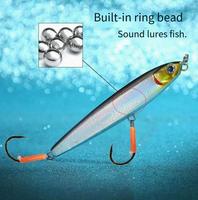Umpan Pancing Aotuo Laris Manis, Single Hook Rattle Long Cast Sinking Pencil Lure untuk Ikan Bass, Seabass, Panfish, dan Memancing Air Tawar