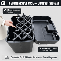 Stand d'exposition portable 20x10 pieds, réutilisable, assemblage sans outil, modulaire, avec comptoir