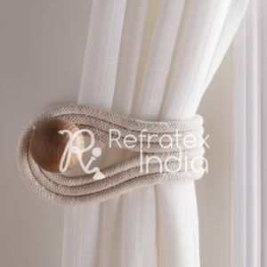 Off <b>White</b> 18'' with Twisted Cord Handle With Shiny and Soft Material for <b>Curtain</b> tieback - Product Image 1
