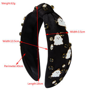 هالوين شبح حجر الراين عقال للنساء الأبيض شبح سبيكة الملحقات العصرية معقود تاج عالية الشعر - Product Image 2