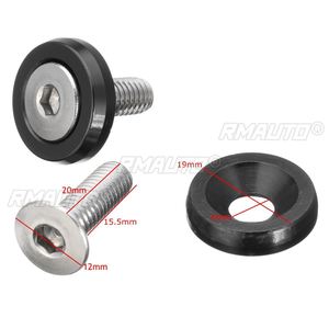 20 piezas M6x15mm CNC de aluminio, estilo automotriz, pegatinas universales para parachoques, contraseña para arandelas de guardabarros, kit de decoración para el compartimento del motor - Product Image 6