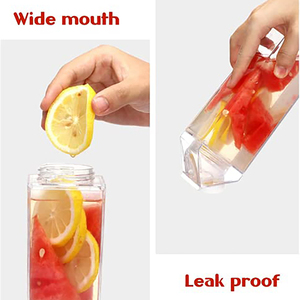 Botol air karton susu bening 1000 ml/ 34 Oz wadah susu portabel dapat digunakan kembali botol susu plastik lucu untuk teko teh jus - Product Image 4