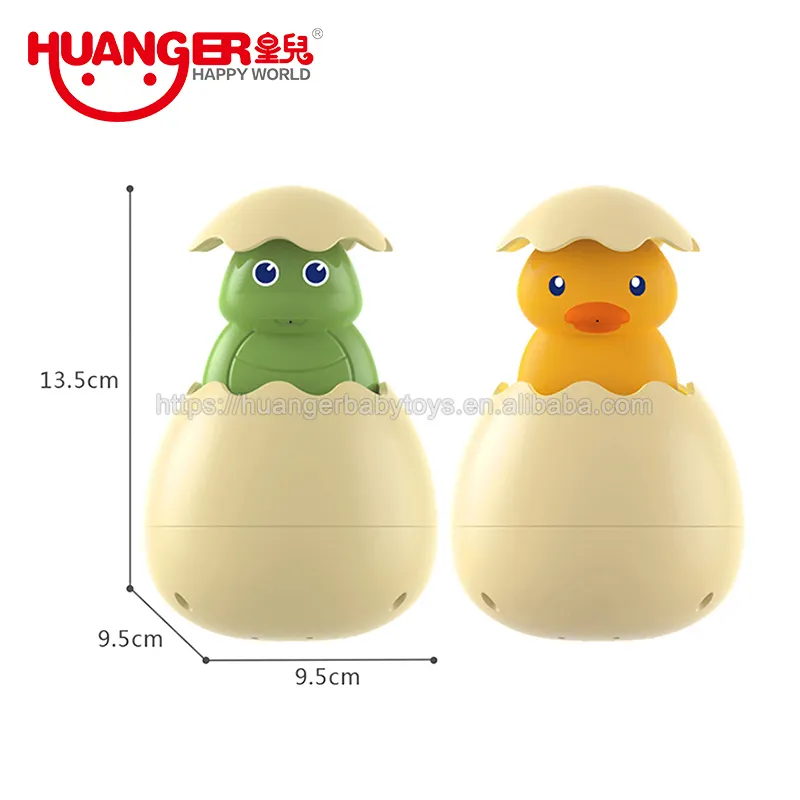Hu24 24 adet/kutu Hatch yumurta sprey su bebek banyo oyuncakları tulumları için 1-3Kids küvet yüzme havuzu oyuncaklar bebek paskalya yumurtaları hediye