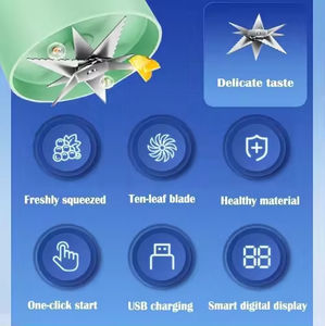 Vaso Eléctrico para Jugos de 1.5l de Gran Capacidad, USB Tipo-C, Mezclador de Frutas Deportivo, Licuadora Portátil para Batidos y Smoothies - Product Image 5