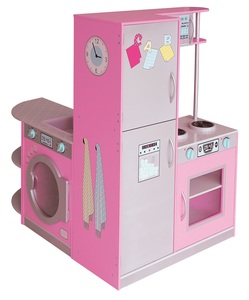 <span class=keywords><strong>Cuisine</strong></span> de jeu modulaire portable <span class=keywords><strong>en</strong></span> <span class=keywords><strong>bois</strong></span> pour enfants, ensemble de meubles roses avec plusieurs appareils électroménagers et rangements, <span class=keywords><strong>jouet</strong></span> de jeu de rôle - Product Image 4