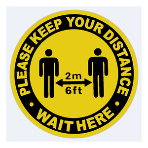 Pegatina Personalizada de Distancia Social, Antideslizante, Advertencia de Piso Mojado, Etiquetas de Advertencia de Seguridad para Pisos de Vinilo Autoadhesivas - Product Image 4