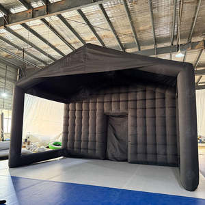 Tente de discothèque gonflable noire en forme de cube, grande tente de discothèque mobile portable pour la cour/le club pour les fêtes - Product Image 2