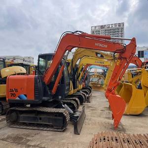 รถขุดฮิตาชิ ZX70 มือสอง รถขุดไฮดรอลิกแบบตีนตะขาบ ปั๊มเครื่องยนต์ 40.5 กิโลวัตต์ กำลัง 0.33 ลูกบาศก์เมตร ความจุบุ้งกี๋ ผลิตในญี่ปุ่นแท้ - Product Image 2