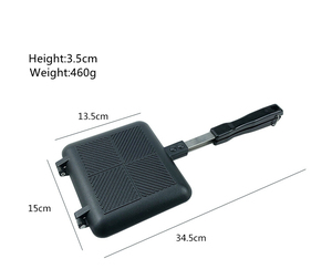 最畅销的便携式金属户外烧烤炉早餐三明治吐司模具烤盘 - Product Image 5