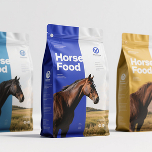 Usine d'Emballage Alimentaire à Impression Personnalisée Vente en Gros Recyclable <span class=keywords><strong>de</strong></span> Qualité Alimentaire Porc Vache Mouton Canard Sacs Oiseau Perroquet Cheval Sac d'Alimentation - Product Image 4