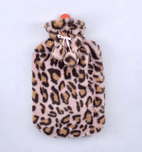Bolsa de Agua Caliente con Funda de Tela con Estampado de Leopardo, Bolsa de Agua Caliente de Felpa para Bebé, Rellena de Agua, Calentador de Manos - Product Image 4