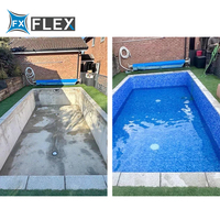 Revestimiento para Piscina JS Reforzado, Resistente a Impactos en las Esquinas, Recubierto de PVC, Impermeable, Ecológico, Ignífugo, con Protección UV de 20 Años