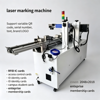 Machine de marquage laser automatique pour plastiques, marqueur multi-types avec système d'inspection visuelle pour cartes RFID intelligentes en plastique