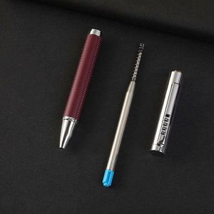 High Quality Custom Logo Business Ballpoint <b>Pen</b> New Luxury Leather Metal Laser Branded Twisted Design Office Wholesale - Product Image 5