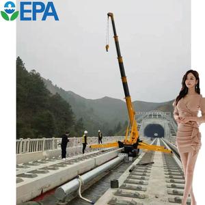 Jib Crane Crawler Transport Montado con grúa para construcción de ingeniería Mini Spider Lifting Crawler Elevator Crane 1.2ton - Product Image 4