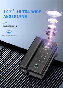 3D Face Recognition TUYA WIFI TTLock app <strong>Access</strong> Remote <strong>Control</strong> Fingerprint Smart Glass Door Lock for Office - Product Image 5