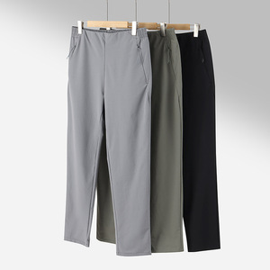 Pantalon de randonnée pour homme résistant à l'usure, séchage rapide, couleur unie, léger, décontracté, pour la course à pied, les trajets quotidiens, le sport, noir, léger - Product Image 1