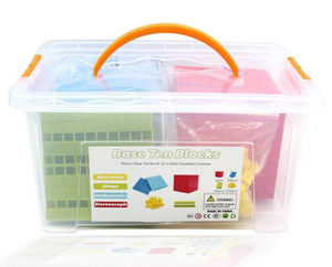 Ensemble de dix blocs de <span class=keywords><strong>base</strong></span> pour étudiants, jouets éducatifs mathématiques en plastique pour enfants - Product Image 1
