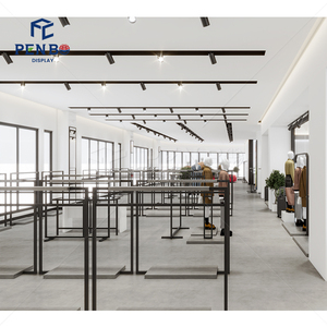Décoration de boutique de vêtements haut de gamme, design d'intérieur de magasin de vêtements, séchoir à vêtements mural personnalisé - Product Image 1