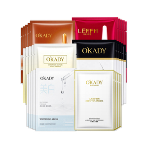 Mascarilla facial de belleza personalizada de fábrica, hoja de <span class=keywords><strong>aloe</strong></span> <span class=keywords><strong>vera</strong></span> natural y vitamina C, mascarilla hidratante con iluminación blanqueadora - Product Image 1