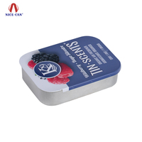 Usine de Guangzhou Mini boîte en métal personnalisée avec couvercle coulissant Emballage en métal Bougie Pilule Chewing-gum Mini caisse en étain Bonbons