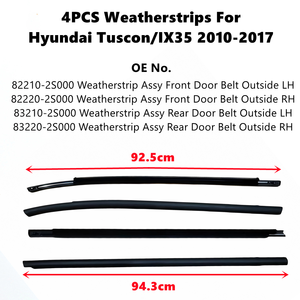Guarnizione in Gomma per Finestrini Esterni Auto per Hyundai <span class=keywords><strong>Tuscon</strong></span> IX35 2010-2017, Striscia di Tenuta Antivento - Product Image 2